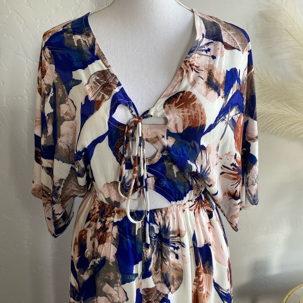 Lulus tie front maxi dress